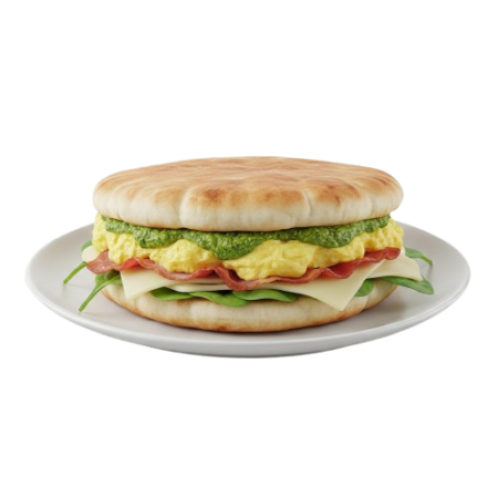 Pita Pesto Breakfast Sandwich
